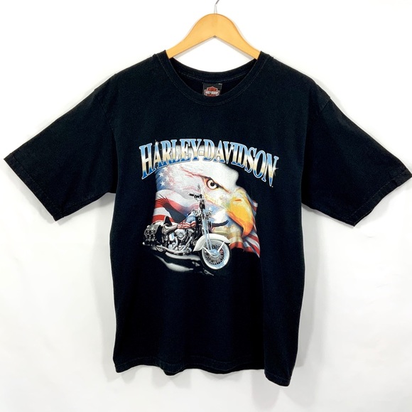 Harley-Davidson Other - HARLEY DAVIDSON T-Shirt American Flag Eagle Utah M